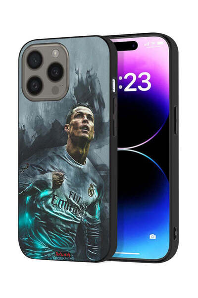 Tolwak غطاء حماية لهاتف آيفون 15 برو من آبل، رسم كريستيانو رونالدو