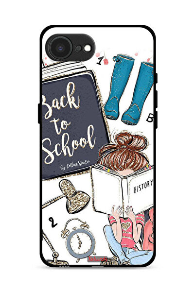 Tolwak غطاء حماية لجهاز Apple iPhone 16e بتصميم فتاة مدرسية تقرأ التاريخ