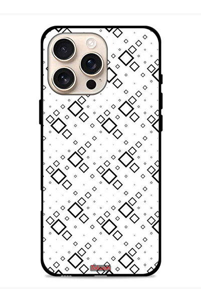 Tolwak غطاء حماية لجهاز Apple iPhone 16 Pro Max بتصميم مربع تجريدي فني رقمي