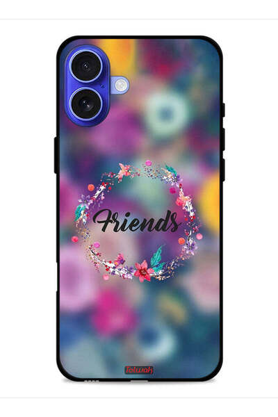 Tolwak غطاء حماية لجهاز آيفون 16 من آبل، رسمة خاتم أصدقاء الزهور