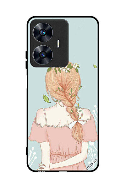 Covernex غطاء حماية لهاتف Realme C55 بفتاة واقفة بمظهر لطيف