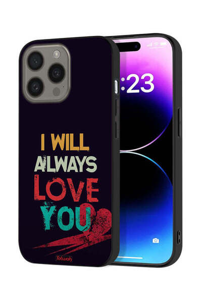Tolwak غطاء حماية لجهاز Apple iPhone 15 Pro Max - سأحبك دائمًا