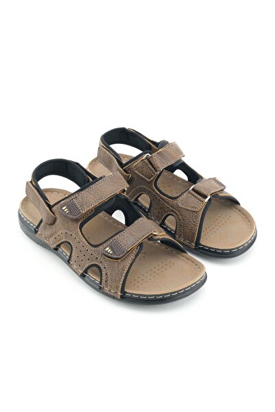 GEZER Καλοκαιρινά σανδάλια Gezer για άνδρες σε καφέ χρώμα