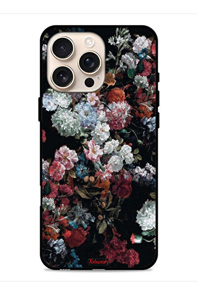 Tolwak غطاء حماية لجهاز Apple iPhone 16 Pro بنقشة ورود عتيقة