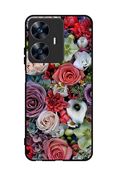 Covernex Protective Case Cover For Realme C55 Roses & Leaves Pattern