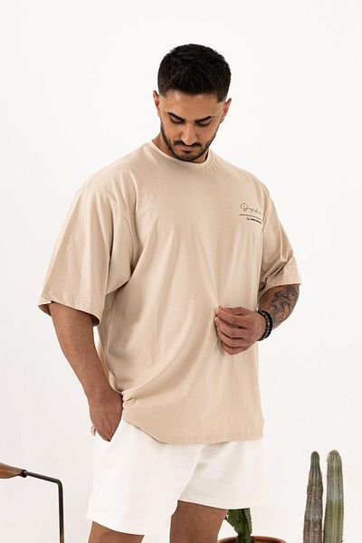 QUİCKPREP Oversize Λευκό T-Shirt – Ανδρικό Casual Sports Style (Discipline Printed)