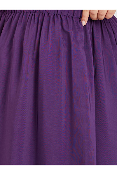 Styli Plus Size Elasticated Waistband A-Line Maxi Skirt