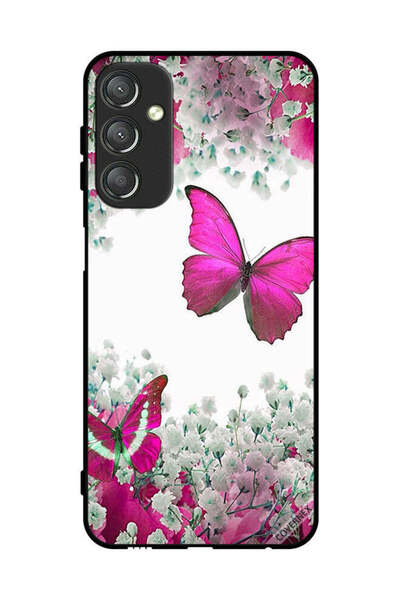 Covernex غطاء حماية لهاتف سامسونج جالاكسي A24 4G برسومات فراشات جميلة وورود ص...