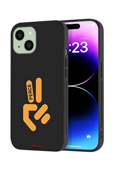 Tolwak Apple iPhone 15 Plus Protective Case Cover Peace