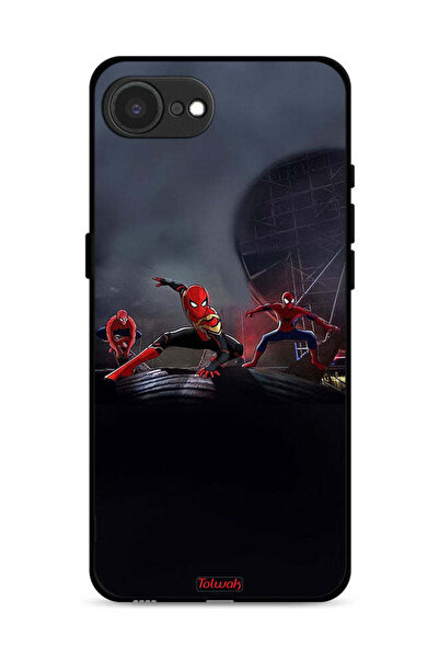 Tolwak غطاء حماية لجهاز Apple iPhone 16e بتصميم ثلاثة عناكب