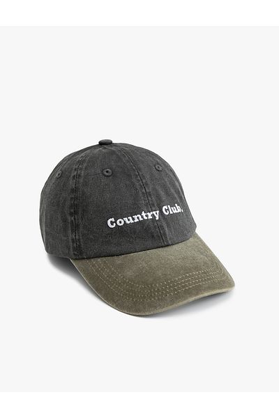 Koton Cotton Embroidered Washable Cap Hat