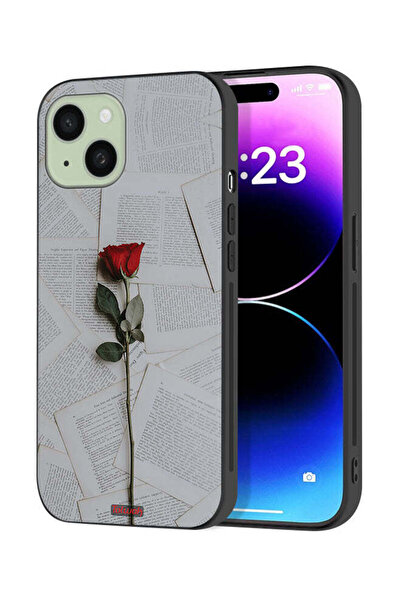 Tolwak غطاء حماية لجهاز Apple iPhone 15 Plus وردي على ورق