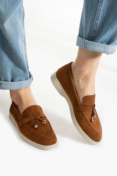 ŞAHİKA Daily Wear Women Loafer Suet Shoes