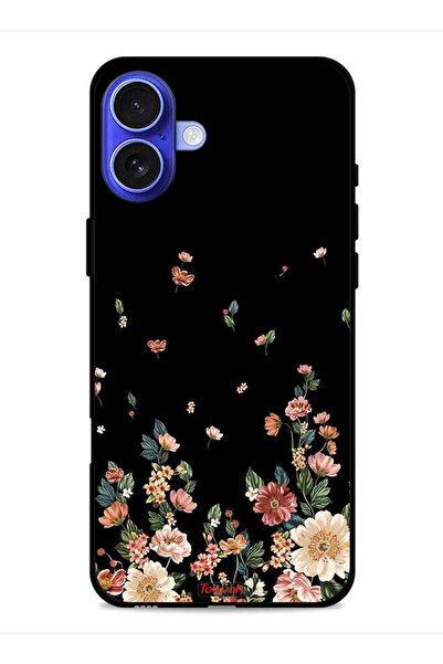 Tolwak غطاء حماية لجهاز Apple iPhone 16 مع زهور صغيرة في الأسفل