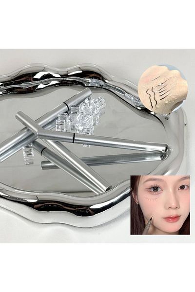 Flippy Kit creion de ochi pentru începători, accesoriu de machiaj, 4 produse, creion de ochi rezistent la apă, negru, cutie roz