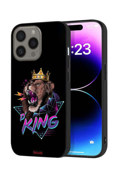 Tolwak غطاء حماية لجهاز Apple iPhone 15 Pro برسومات الأسد الملك
