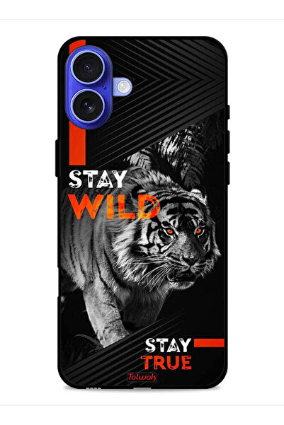 Tolwak غطاء حماية لجهاز Apple iPhone 16 - Stay Wild Stay True