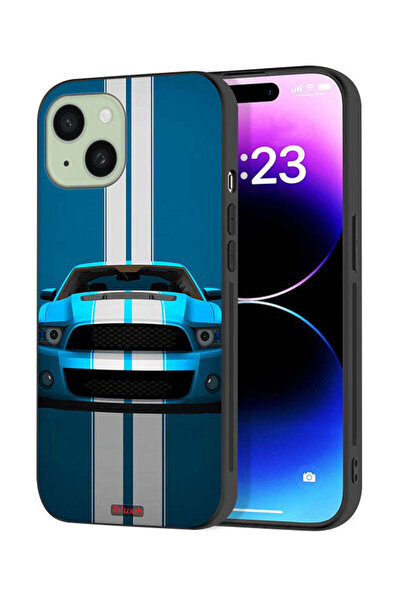Tolwak Apple iPhone 15 Plus Protective Case Cover Car Abstract Art