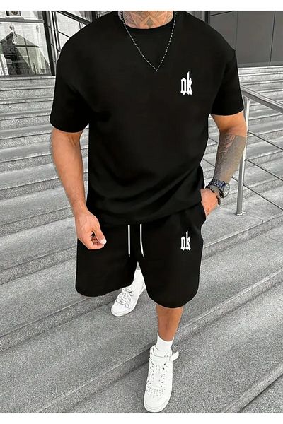 Gutsy Men's Bottom Top Set T-Shirt Shorts Dk Printed