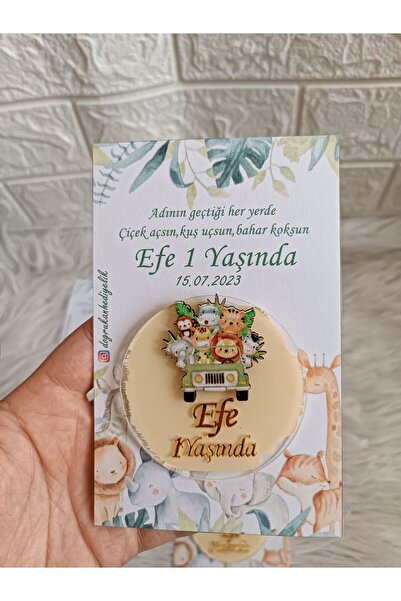 Doğrukan Hediyelik Kartlı safari konsept pleksi hediyelik yenidoğan doğum gün...