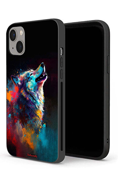 Tolwak غطاء حماية لجهاز Apple iPhone 13 mini بتصميم ذئب ملون