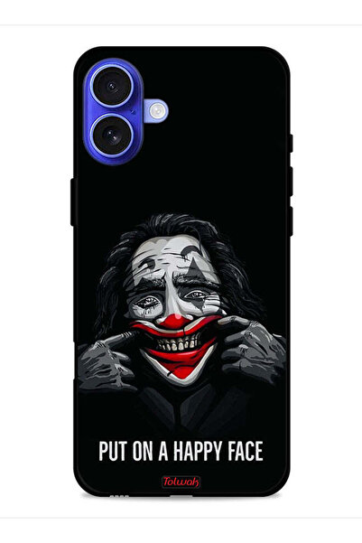 Tolwak غطاء حماية لجهاز Apple iPhone 16 Plus بتصميم وجه سعيد