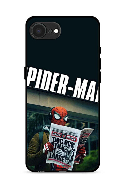 Tolwak غطاء حماية لجهاز Apple iPhone 16e بتصميم سبايدرمان يقرأ صحيفة