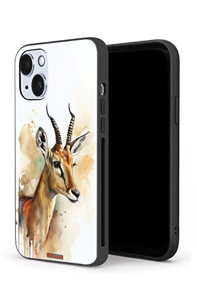 Tolwak جراب حماية لجهاز Apple iPhone 14 بتصميم فن تجريدي على شكل غزال