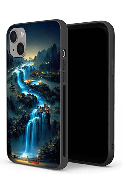 Tolwak غطاء حماية لجهاز Apple iPhone 13 بتصميم شلال فني