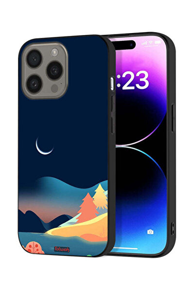 Tolwak غطاء حماية لجهاز Apple iPhone 15 Pro Max بتصميم رسم تجريدي للقمر