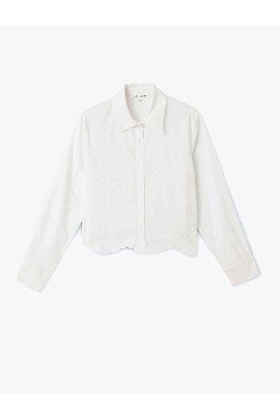 Koton Buttoned Fisto Detailed Long Sleeve Classic Collar Shirt
