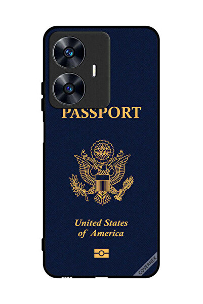 Covernex غطاء حماية لهاتف Realme C55 بنمط جواز السفر الأمريكي