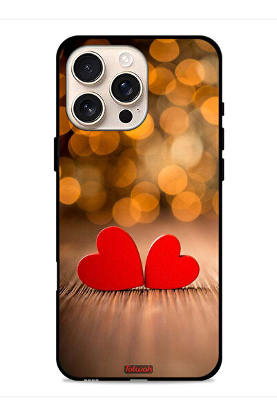 Tolwak غطاء حماية لجهاز Apple iPhone 16 Pro Max بتصميم قلبين جميلين