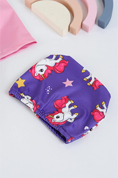 gnygiyim Girls' Jumpsuit Swimsuit Sun Protection Character Patterned-Boneli