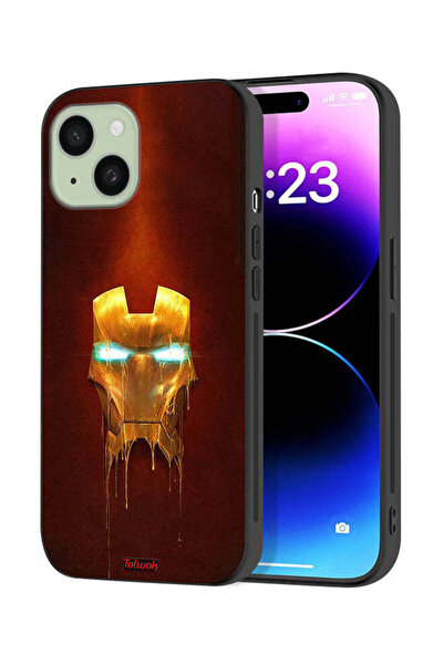 Tolwak غطاء حماية لجهاز آيفون 15 بلس من آبل، الرجل الحديدي، مارفل كوميكس