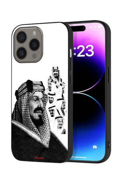 Tolwak غطاء حماية لجهاز آيفون 15 برو ماكس من آبل، ملصق فني أبيض وأسود لملوك ا...