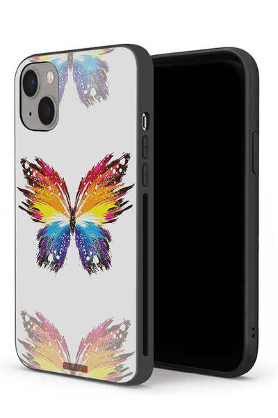 Tolwak جراب حماية لجهاز Apple iPhone 13 بفن رقمي وخلفية بسيطة وبساطة الفراشة