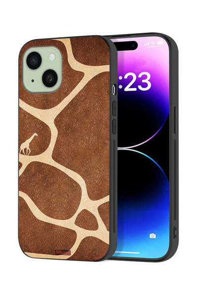 Tolwak Apple iPhone 15 Plus Protective Case Cover Giraffe Skin