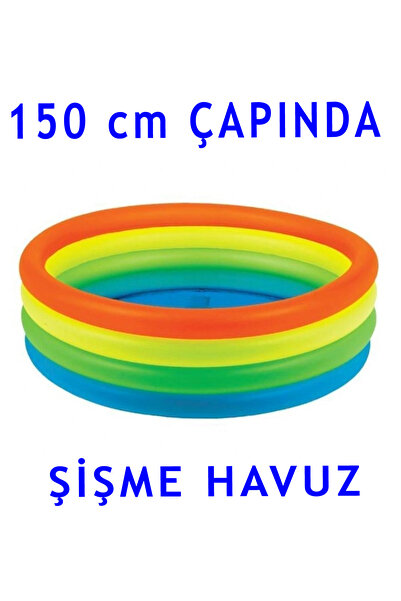 Altis Oyuncak Neon Renkli 150 cm Şişme Havuz, 386 Litre Su Kapasiteli, Eğlenc...