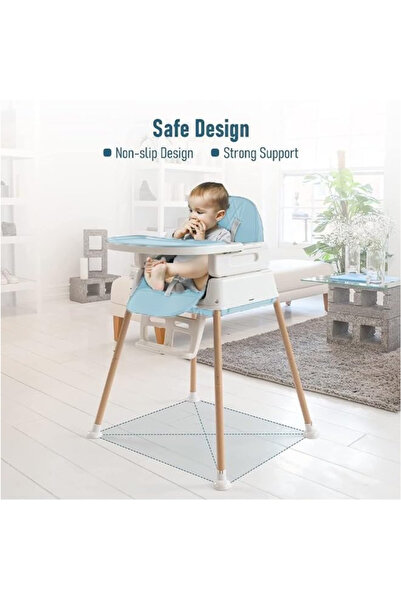 OEM Scaun de masă pliabil 6 în 1, confortabil și multifuncțional, albastru