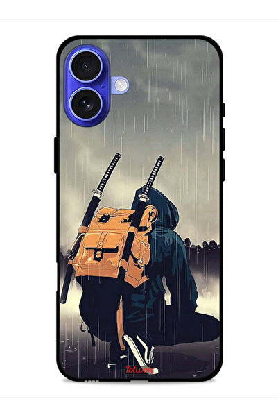 Tolwak غطاء حماية لجهاز آيفون 16 من آبل، رسمة سيف ساموراي رقمية