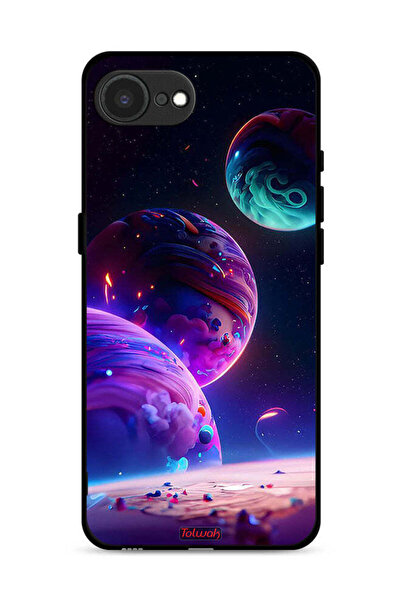 Tolwak غطاء حماية لجهاز Apple iPhone 16e بنمط كوكبي