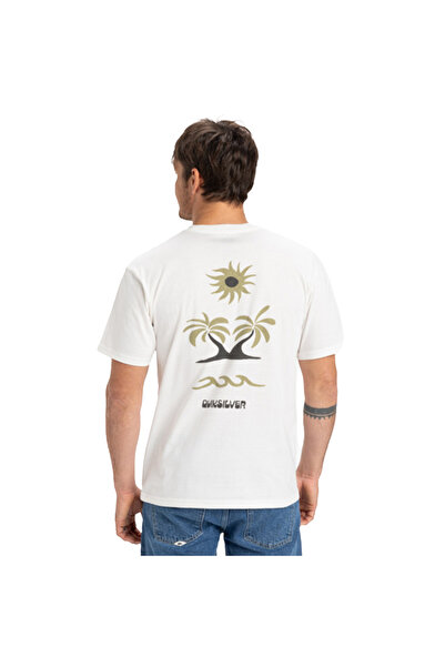 Quiksilver Ανδρικό λευκό μπλουζάκι Evo Roads End ΑΝΔΡΙΚΟ T-SHIRT EQYZT08036