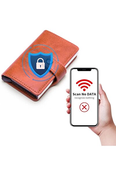 iUni P2 RFID Wallet, 10 card slots, Chocolate Brown