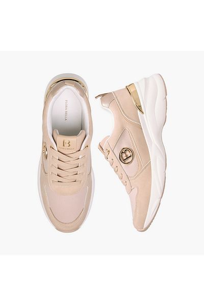 Flora Bella by Shoexpress Flora Bella Logo Accent Sneakers with Lace-Up Closure