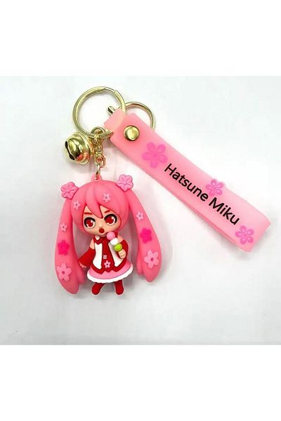 FG KONNİCHİWA Hatsune Miku Zilli Hairy Size Silkon Keychain