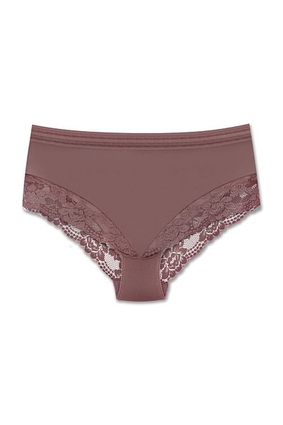ZENA UNDERWEAR Tulle and Lace Detailed Elastic High Waist Plus Size Women's Panties