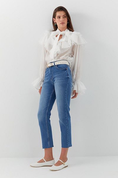 MARKALİSTE Flaire Jean Trousers Blue