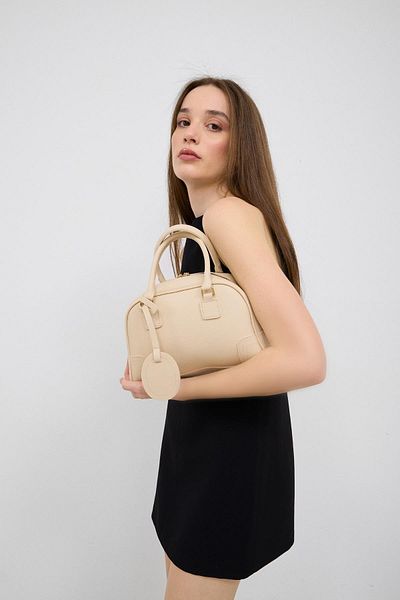 Shule Bags Geantă Curve de mână și Crossbody Bej