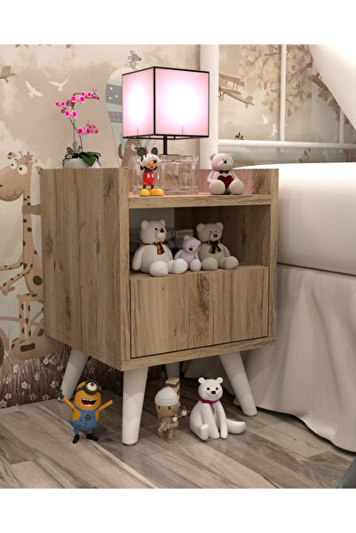KONAK EV EŞYALARI Molto Ceviz Komodin,MDF,Kurulum Gerekmez,Montajlı,MDF Komod...